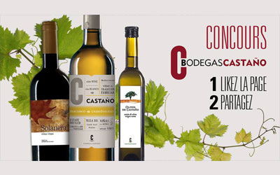 Concours gagnez 2 bouteilles + 1 huile d'olives de Bodegas Castano
