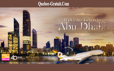 Concours gagnez des Billets d'avion pour Abu Dhabi