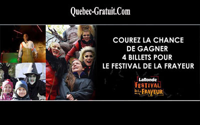 Concours gagnez des Billets pour le Festival de la Frayeur