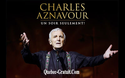 Concours gagnez des Billets pour le spectacle de Charles Aznavour