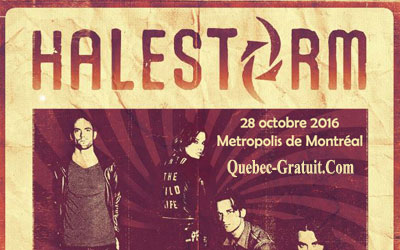 Concours gagnez des Billets pour le spectacle de HALESTORM