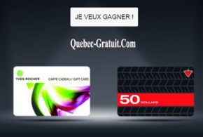 Concours gagnez des Cartes cadeaux Yves Rocher ou Canadian Tire de 50 $