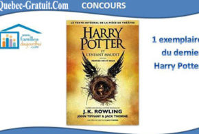 Concours gagnez le livre Harry Potter et l'enfant maudit