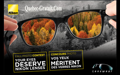 Concours gagnez les verres de prescription de Nikon de 1000 $