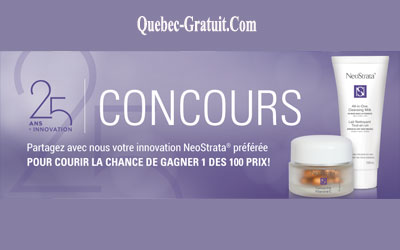 Concours gagnez un Ensemble cadeaux de produits Neostrata