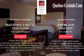 Concours gagnez un Forfait à l'hôtel Ruby Foo's