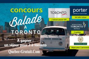 Concours gagnez un Forfait balade à Toronto