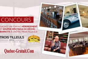 Concours gagnez un Forfait hébergement, souper-spectacle de Michel Barrette