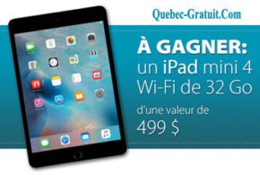 Concours gagnez un IPad mini 4 Wi-Fi de 32 Go