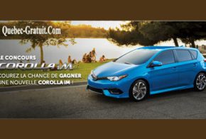 Concours gagnez un Véhicule Toyota Corolla iM