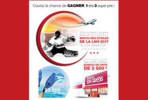 Concours gagnez un Voyage, 25000 milles Air Miles, 2500$ Bureau en Gros
