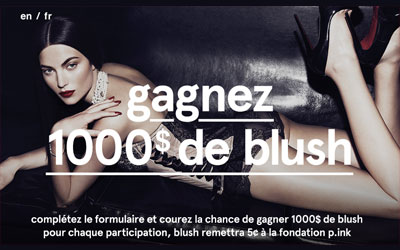 Concours gagnez un certificat cadeau Blush de 1000$