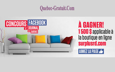 Concours gagnez un certificat-cadeau Surplus RD de 1500$