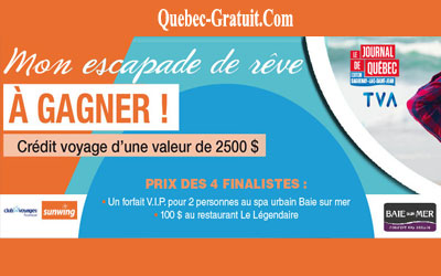 Concours gagnez un crédit voyage de 2500 $