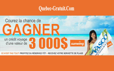 Concours gagnez un crédit-voyage de 3000$