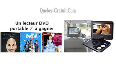 Concours gagnez un lecteur DVD portable de 7