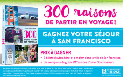 Concours gagnez un séjour à San Francisco pour deux