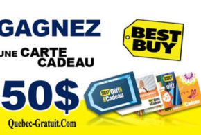 Concours gagnez une Carte cadeau Best Buy de 50$