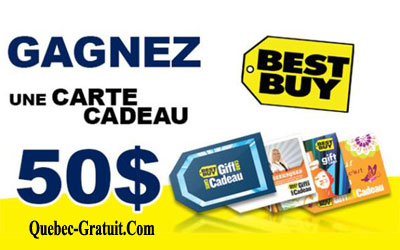 Concours gagnez une Carte cadeau Best Buy de 50$