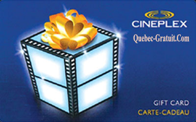 Concours gagnez une Carte cadeau Cineplex de 50$