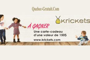 Concours gagnez une Carte cadeau Krickets de 150$