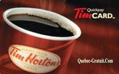 Concours gagnez une Carte cadeau Tim Hortons de 50$