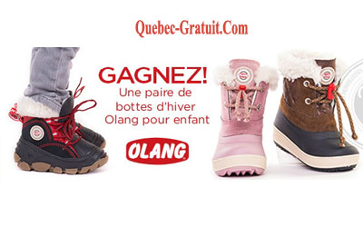 Concours gagnez une Paire de bottes Olang pour fille ou garçon