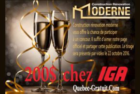 Concours gagnez une carte-cadeau IGA de 200$