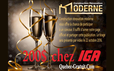 Concours gagnez une carte-cadeau IGA de 200$