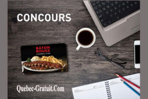 Concours gagnez une carte-cadeau de 100$ pour les restaurants Bâton Rouge