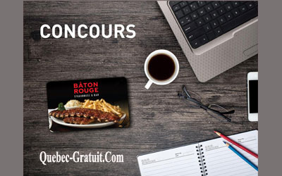 Concours gagnez une carte-cadeau de 100$ pour les restaurants Bâton Rouge