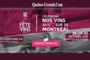 Concours gagnez une expérience pour 4 personnes à La Fête des Vins du Québec