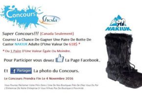 Concours gagnez une paire de bottes de castor NAKIUK de 618$