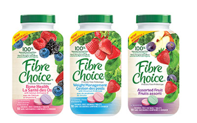 Coupons de 3$ sur les produits Fibre Choice