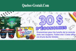 Danone Coupons rabais de 30$
