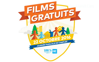 Du cinéma gratuit le 22 octobre dans les Cineplex