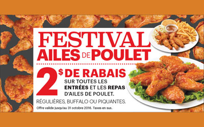 Nouveaux coupons rabais Au Coq disponibles