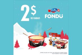 Rabais de 2$ à l’achat d’un produit Emmi FONDÜ