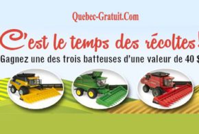 concours gagnez l'une des trois batteuses (jouet)