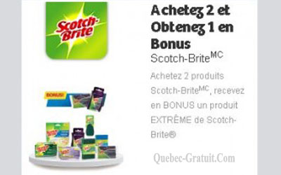 Achetez 2 produits Scotch-Brite et recevez 1 en Bonus