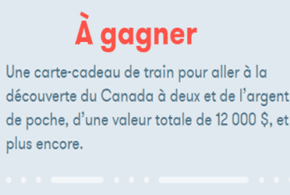 Carte-cadeau de 12000 $ pour la découverte du Canada