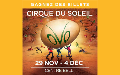 Concours assistez à la représentation du spectacle OVO - Cirque du Soleil