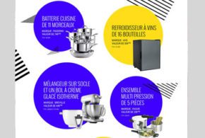 Concours gagnez 1 Batterie de cuisine, refroidisseur à vin, mélangeur...