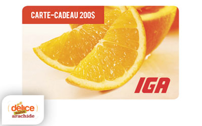 Concours gagnez 200$ en carte-cadeau chez IGA