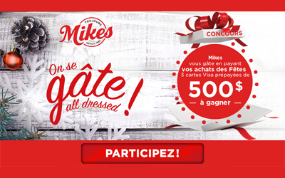 Concours gagnez 3 cartes de crédit VISA prépayées de 500$