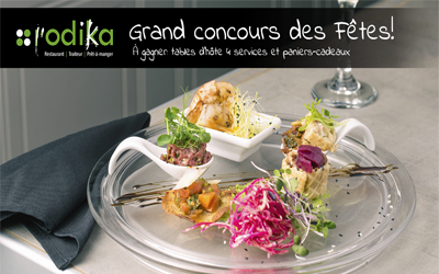 Concours gagnez 4 Tables d'hôte 4 services au restaurant l'Odika