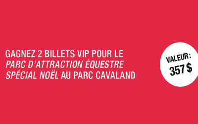 Concours gagnez des Billets VIP pour une journée au Parc d'attraction équestre