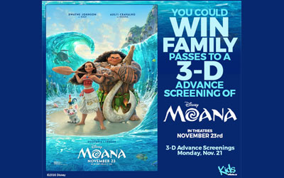 Concours gagnez des Billets pour l'avant-première du film Moana