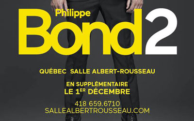 Concours gagnez des billets pour le spectacle de Philippe Bond 2