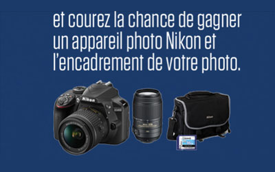 Concours gagnez un Ensemble caméra Reflex Nikon D3400